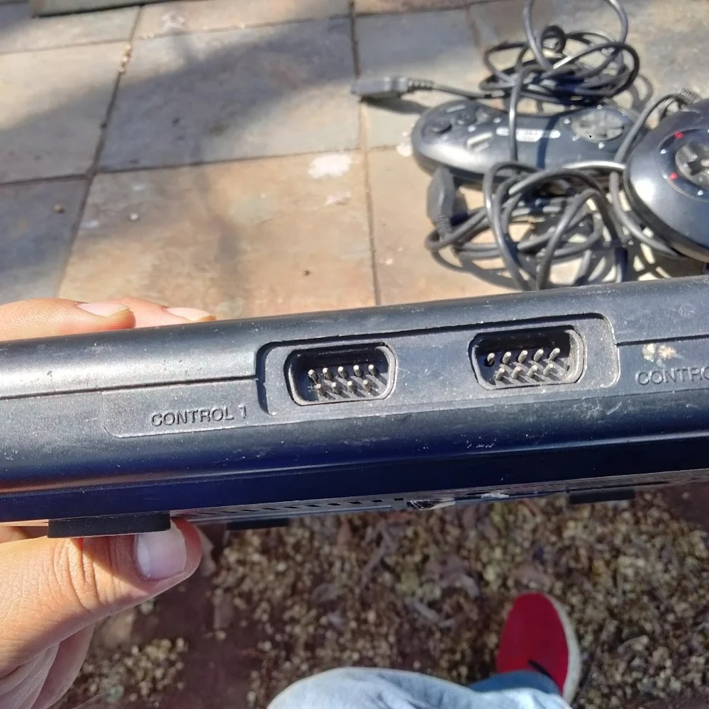 Genesis Classic Black Console with Two Controllers UNTESTED